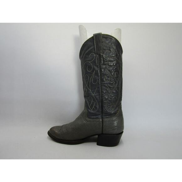 Cowtown Mens Size 7.5 EE Gray Leather Bullhide Cowboy Western Boots main image 8